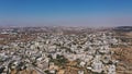 Palestinian Village Beit Surik with Jerusalem city in background Royalty Free Stock Photo