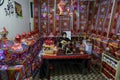 Palestinian woman makes lanterns at her home in preparation for holy month of Ramadan