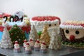 Palestinians chef create New Year and Christmas-styled festive cakes at a bakery