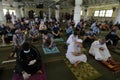 Palestinians maintaining social distancing attend the last Friday prayer of the fasting month of Ramadan