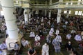 Palestinians maintaining social distancing attend the last Friday prayer of the fasting month of Ramadan