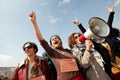 Palestinians march on International Women's Day Royalty Free Stock Photo