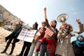 Palestinians march on International Women's Day Royalty Free Stock Photo