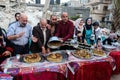 Ramadan breakfast over the rubble of houses demolished by Israeli warplanes during the last round