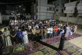 Palestinians pray `Laylat al-Qadr` prayer from Ramadan in the squares outside the mosques for the first time due to the closure of