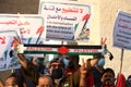 Palestinians protest against Israeli normalisation deals with the United Arab Emirates and Bahrain