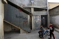 Palestinians in the streets of the Rafah refugee camp