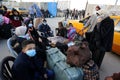 The Rafah border crossing opened after reconciliation talks between Hamas and Fatah in Cairo, mediated by Egypt Royalty Free Stock Photo