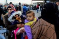 The Rafah border crossing opened after reconciliation talks between Hamas and Fatah in Cairo, mediated by Egypt Royalty Free Stock Photo