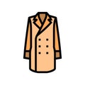 paletot outerwear male color icon vector illustration Royalty Free Stock Photo