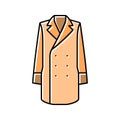 paletot outerwear male color icon vector illustration Royalty Free Stock Photo