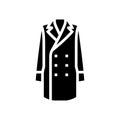 paletot outerwear male glyph icon vector illustration Royalty Free Stock Photo