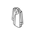 paletot outerwear male isometric icon vector illustration Royalty Free Stock Photo