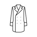 paletot outerwear male line icon vector illustration Royalty Free Stock Photo