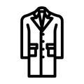 paletot outerwear male line icon vector illustration Royalty Free Stock Photo