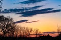 Palette of colour sunset Saskatchewan prairie