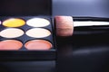 Palette concealer and correctors. Make-up base. Royalty Free Stock Photo
