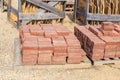 Rust or Red Stone Ashlars on a Palette