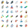 Palette icons set, isometric style Royalty Free Stock Photo