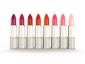 Palette of Luxury Lipsticks Royalty Free Stock Photo