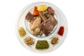 Palette of mixed boiled meat