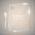 Palette for mixing beauty products. Makeup mixing palette.Cosmetic mixing palette.Blending palette. Spatula Tool