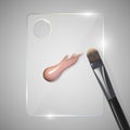 Palette for mixing beauty products. Makeup mixing palette.Cosmetic mixing palette.Blending palette. Spatula Tool