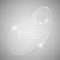 Palette for mixing beauty products. Makeup mixing palette.Cosmetic mixing palette.Blending palette. Transparent palette.