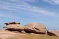 Palette of painter, bizarre rock formation on Pink Granite Coast in Brittany