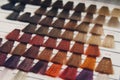 Palette of patterns of colored hair