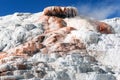 Palette Spring Terrace is one of the beautifully terraces of Mammoth Hot Springs Royalty Free Stock Photo