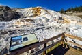 Palette Springs. Devils thumb at the Mammoth Hot Springs. Yellowstone National Park. Wyoming. USA.