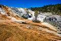 Palette Springs. Devils thumb at the Mammoth Hot Springs. Yellowstone National Park. Wyoming. USA.