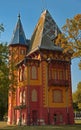 PALIC, SERBIA, OCTOBER 13th 2018 - Old villa at Palic Lake, Serbia, built in Serbian-Hungarian style and symbolize old castle