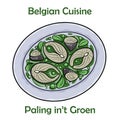 Paling in\'t Groen, A Popular Dish in Belgium Royalty Free Stock Photo