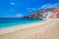 Paliochori beach, Milos island, Cyclades, Aegean, Greece Royalty Free Stock Photo