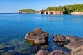 Palisade head, tettegouche shoreline Royalty Free Stock Photo