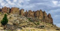 The Palisades, Rock formation at the Clarno Unit, John Day Fossil Beds National Monument, Central Oregon, USA