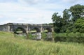 Palladian Bridge over Cutler Brook River in Kedleston, Derby, Derbyshire, England, Europe