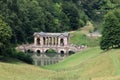 Palladian Bridge in Prior Park landscape garden Royalty Free Stock Photo