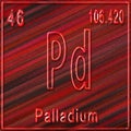 Palladium chemical element, Sign with atomic number and atomic weight Royalty Free Stock Photo