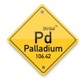 Palladium periodic elements. Business artwork vector graphics