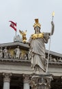 Pallas Athena, Austrian Parliament building. Royalty Free Stock Photo