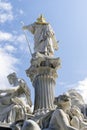 Pallas Athena Brunnen in front of the parliament (goddess of wisdom) fountain. Royalty Free Stock Photo