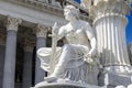 Pallas Athena Brunnen in front of the parliament (goddess of wisdom) fountain. Royalty Free Stock Photo