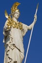Pallas Athena, stone figure, Vienna Royalty Free Stock Photo
