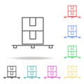 Pallet colored icons. Element of sewing multi colored icon for mobile concept and web apps. Thin line icon for website design and