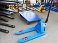 Pallet jacks in store Royalty Free Stock Photo