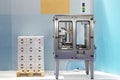 Pallet Labelling Machine Royalty Free Stock Photo