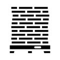 pallet peat glyph icon vector illustration Royalty Free Stock Photo